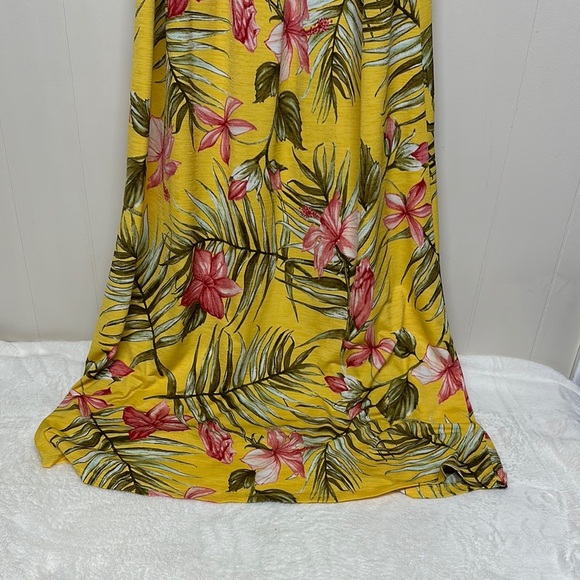 NAIF Anthropology Yellow Pink Maxi Sundress Resort Wear - Picture 4 of 10